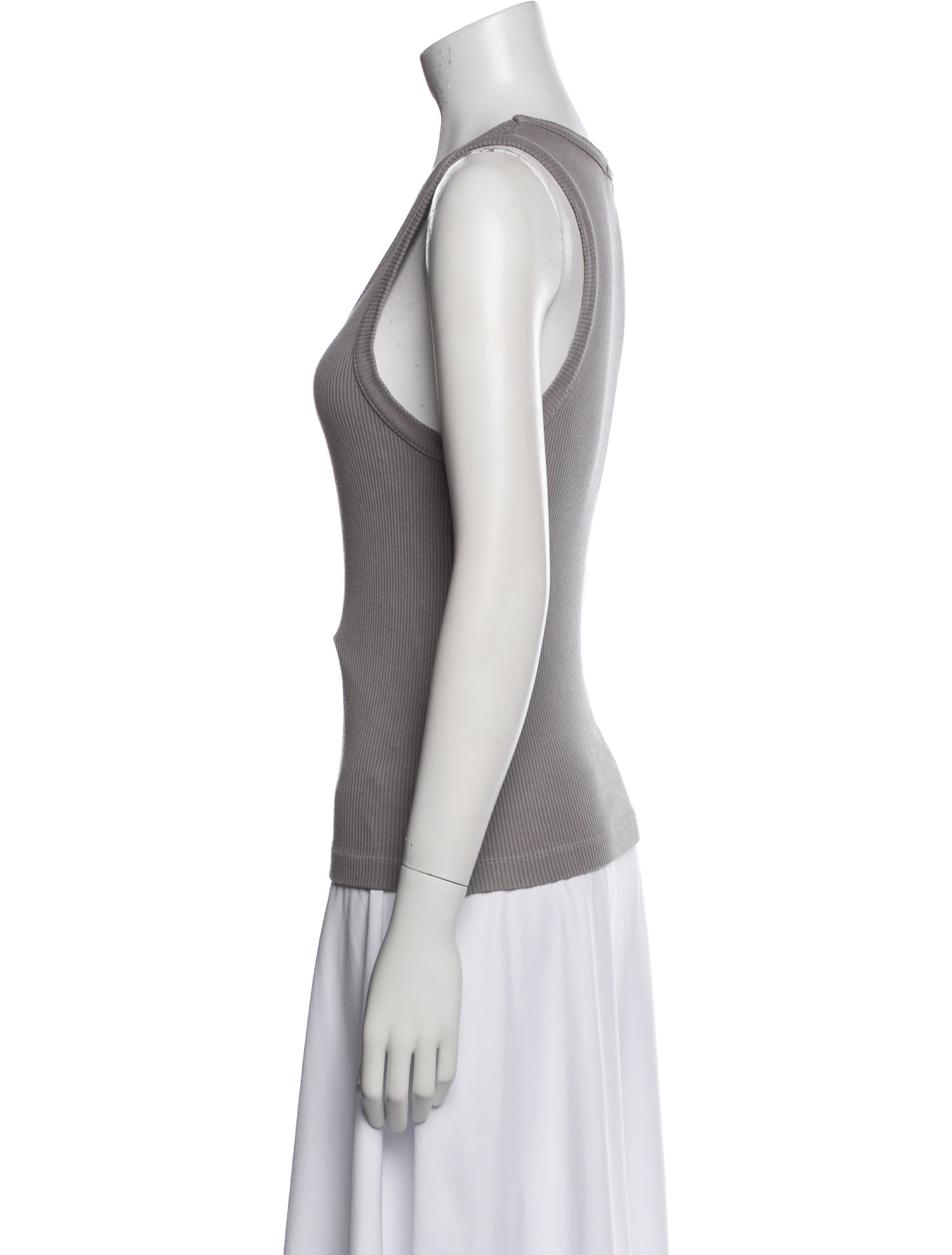 AGOLDE Striped Scoop Neck Top