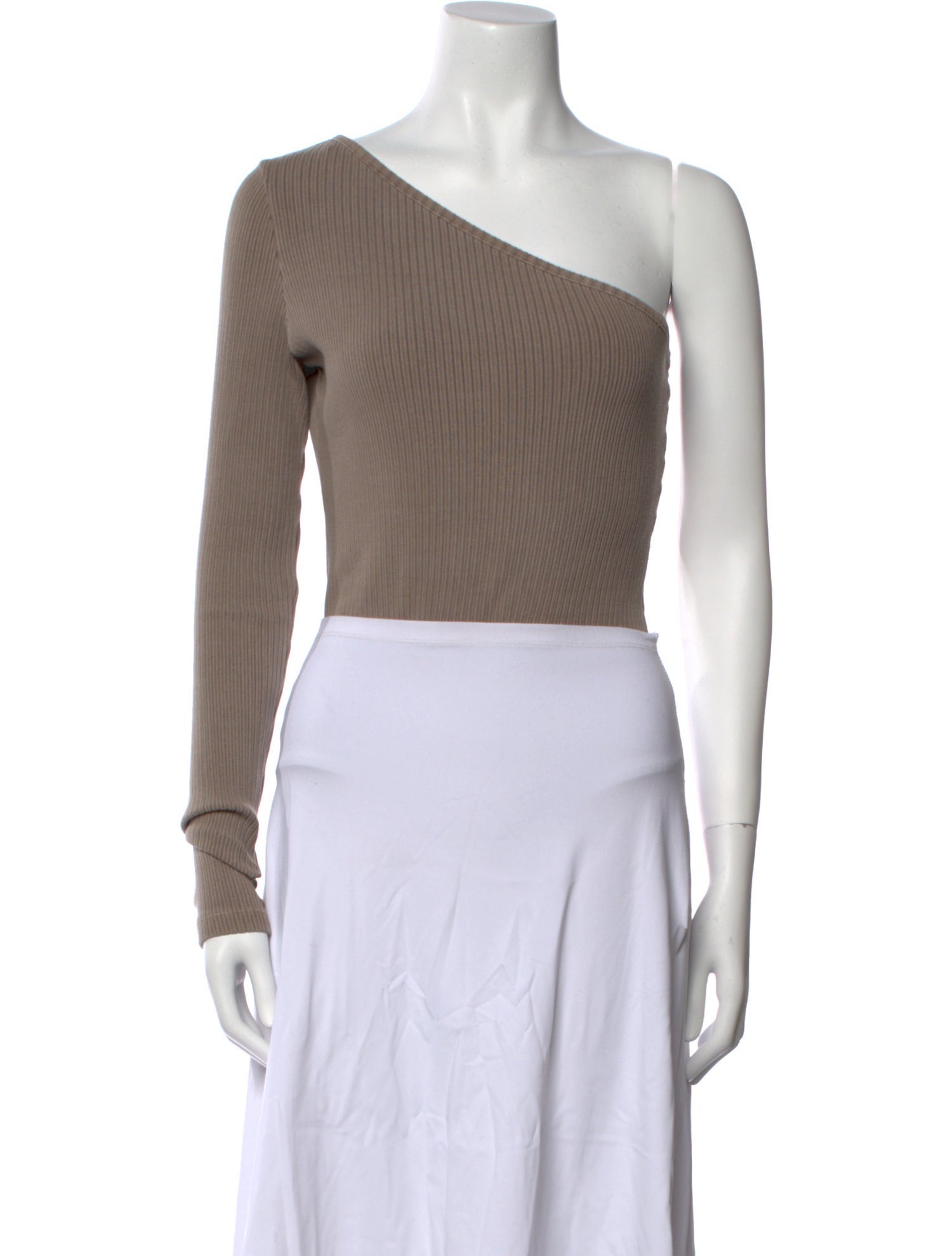 AGOLDE One-Shoulder Long Sleeve Crop Top