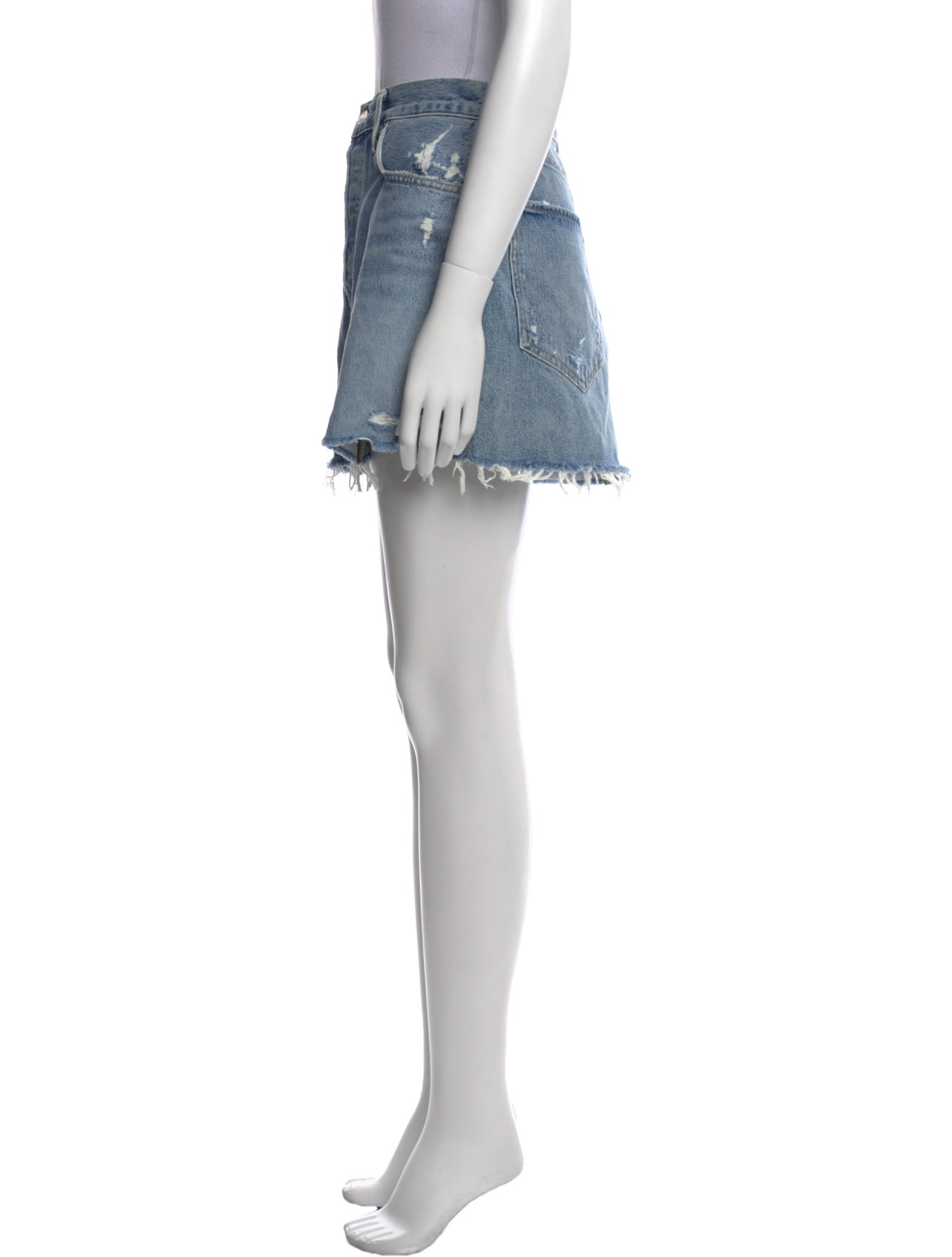 AGOLDE Distressed Accents Mini Skirt