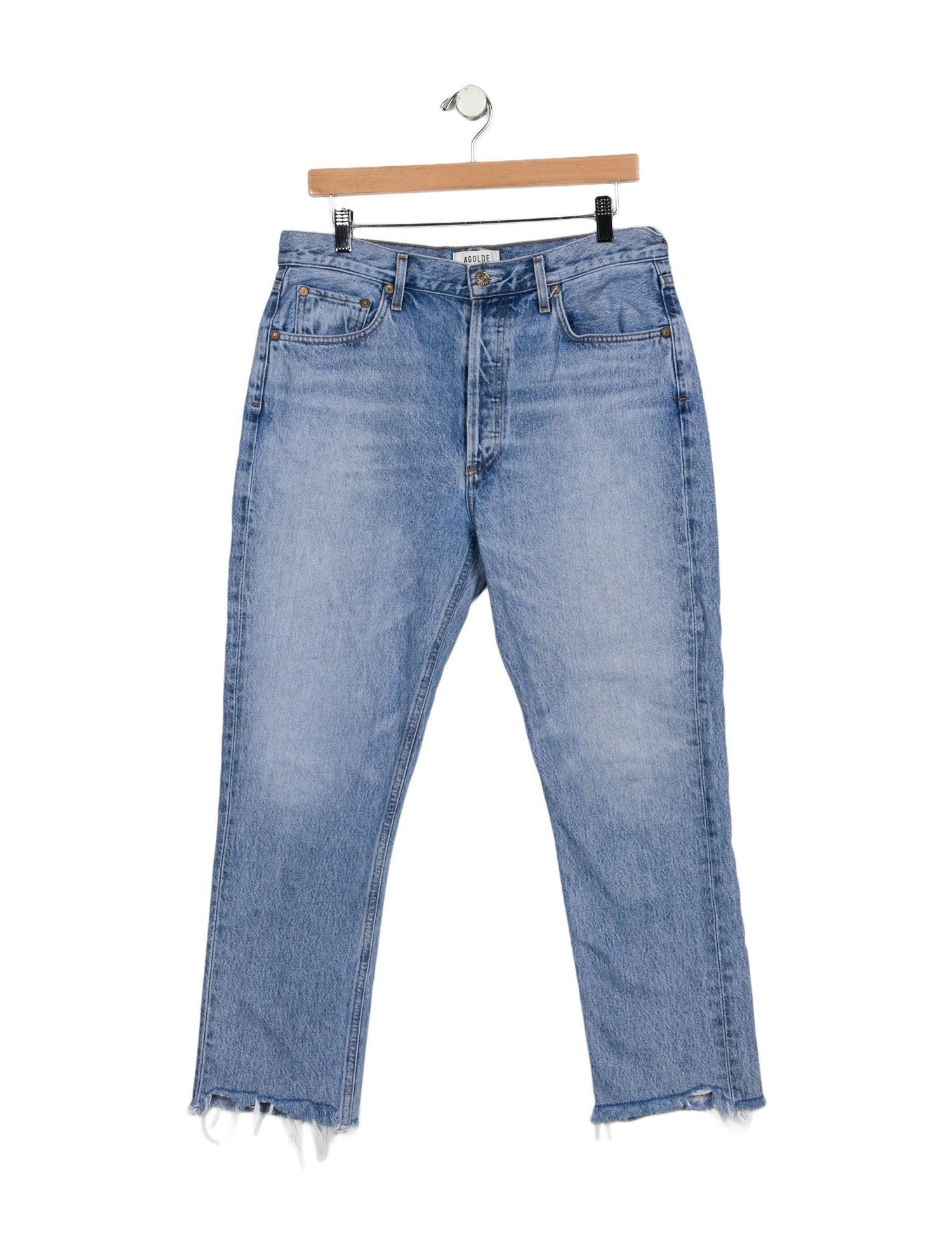 AGOLDE Mid-Rise Straight Leg Jeans