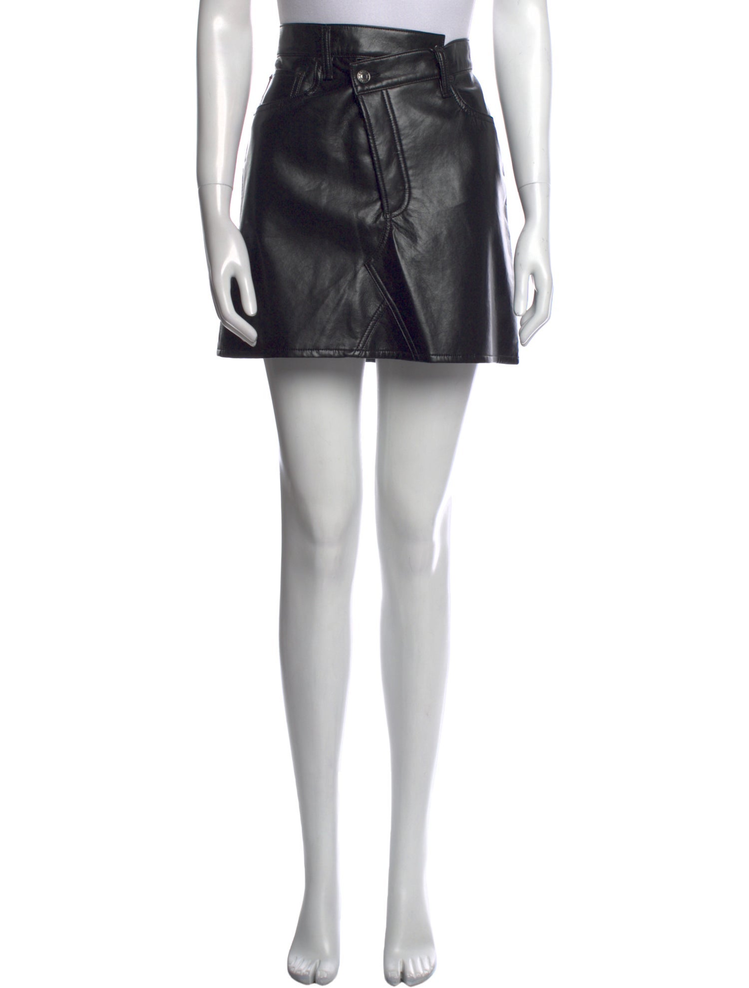 AGOLDE Leather Mini Skirt