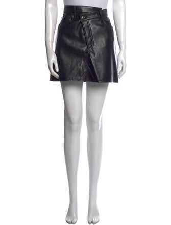 AGOLDE Leather Mini Skirt