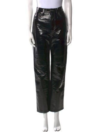 AGOLDE Leather Straight Leg Pants
