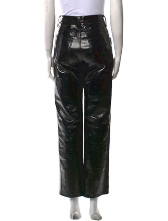 AGOLDE Leather Straight Leg Pants