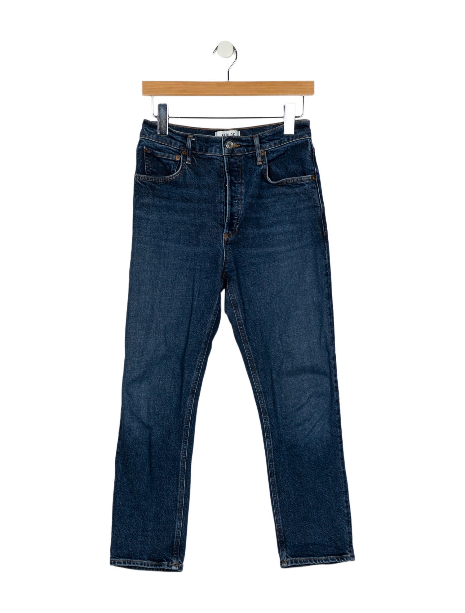 AGOLDE Mid-Rise Straight Leg Jeans