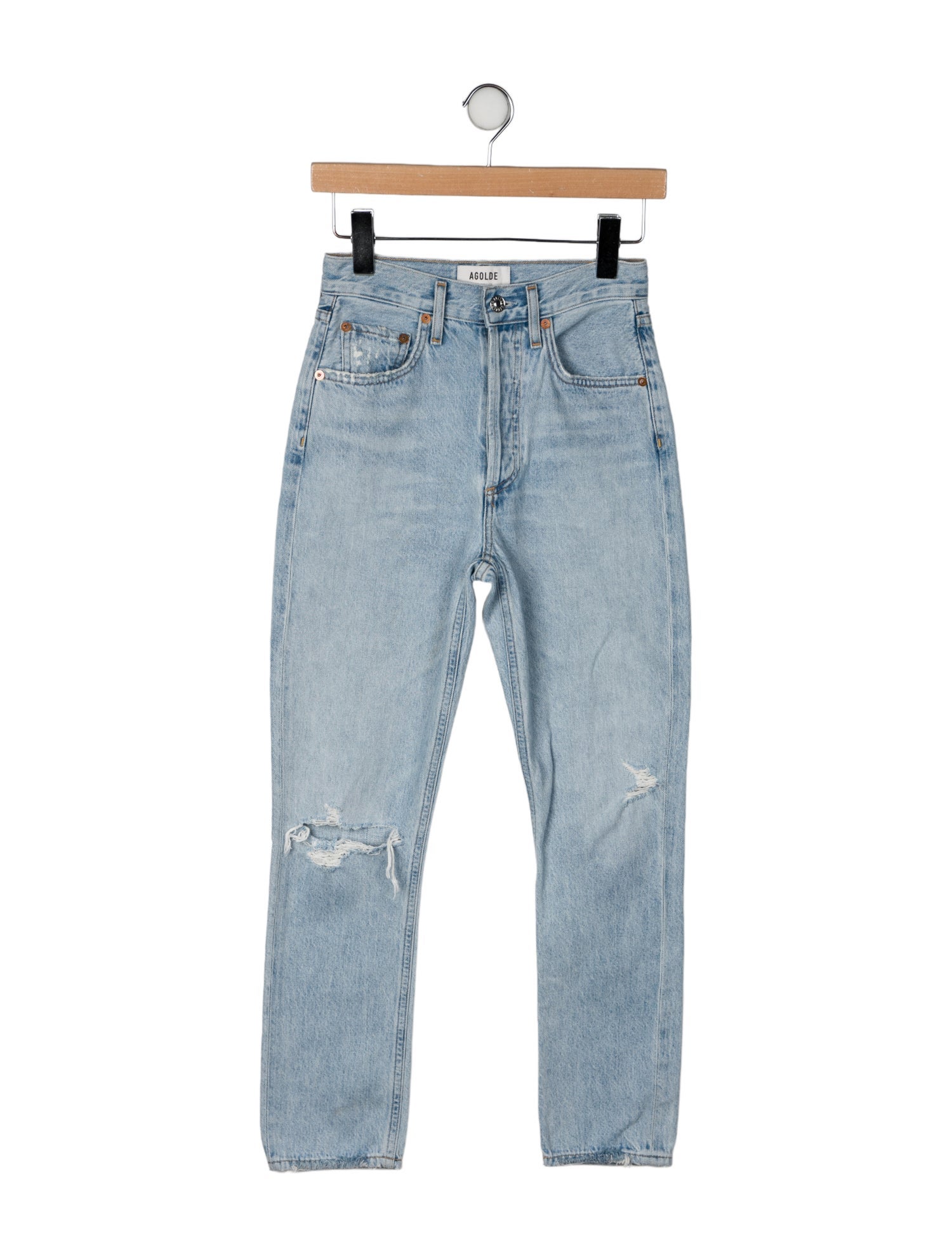 AGOLDE Mid-Rise Straight Leg Jeans
