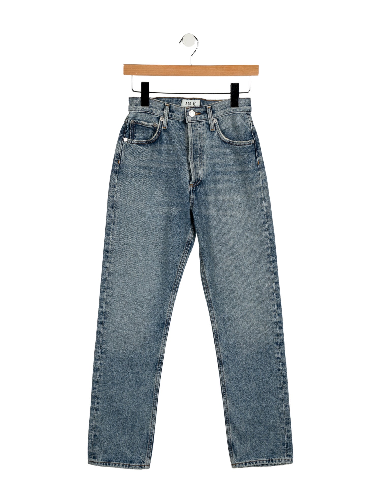 AGOLDE Mid-Rise Straight Leg Jeans