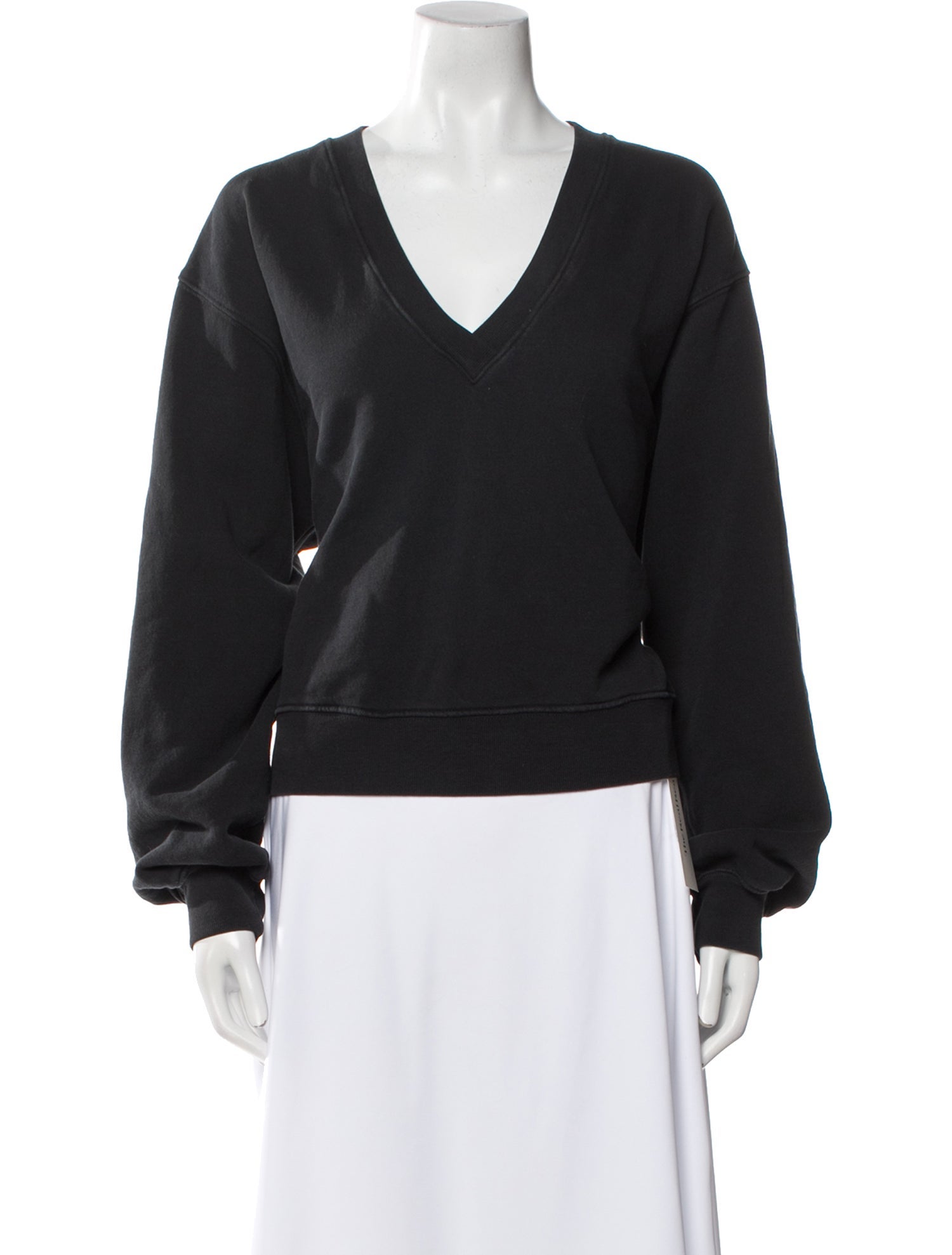 AGOLDE V-Neck Long Sleeve Sweatshirt