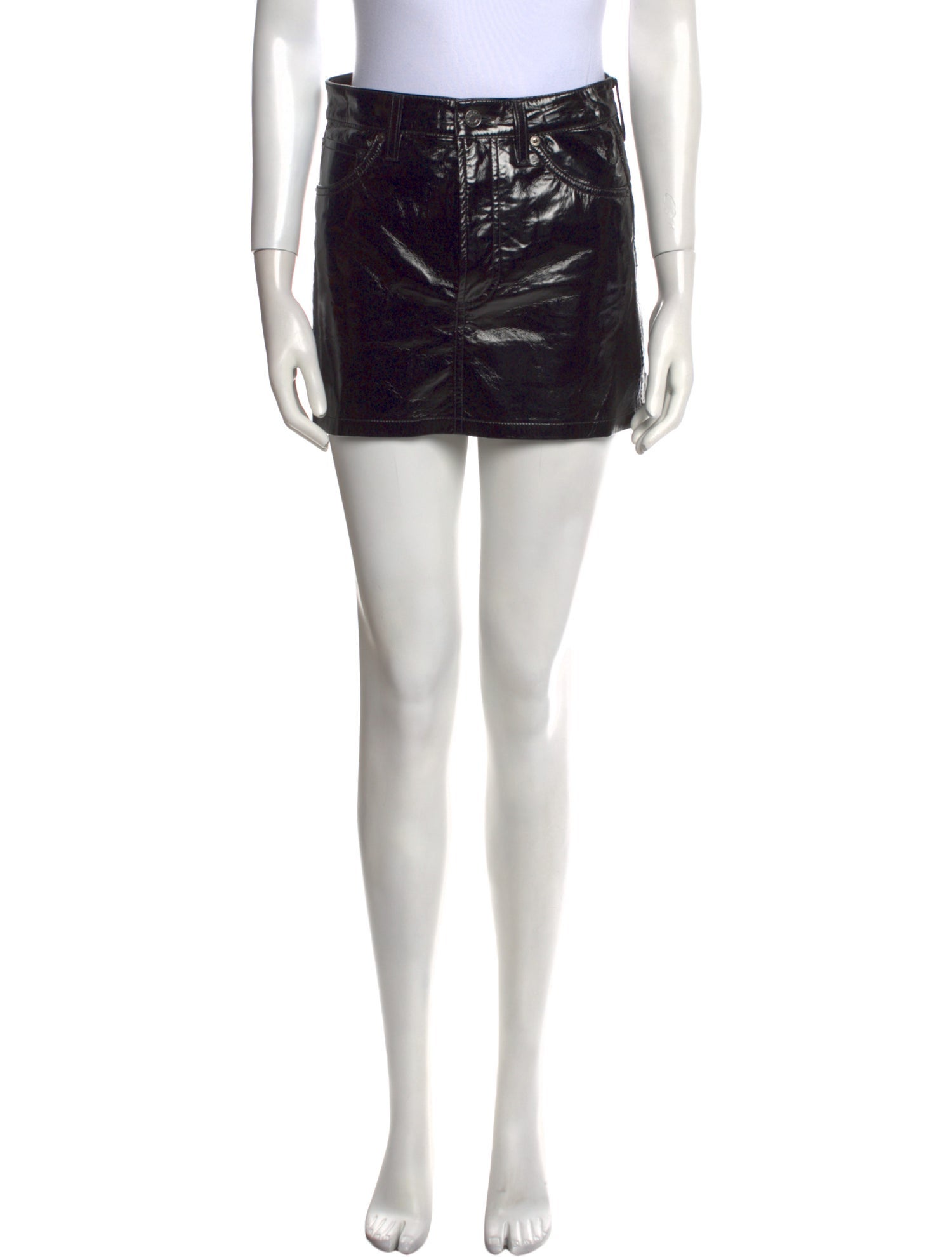 AGOLDE Leather Mini Skirt