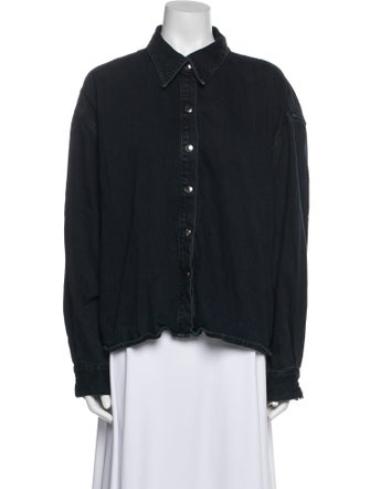 AGOLDE Long Sleeve Button-Up Top