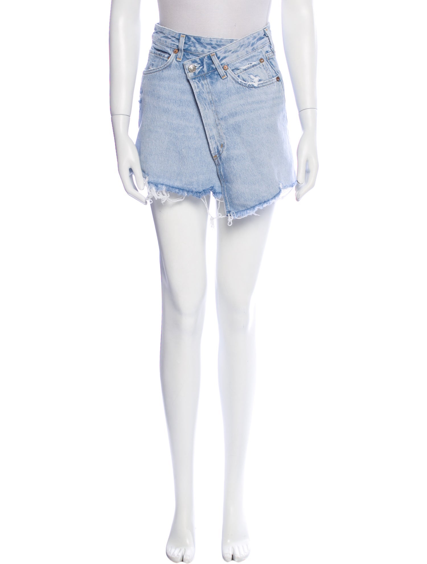 AGOLDE Distressed Accents Mini Skirt