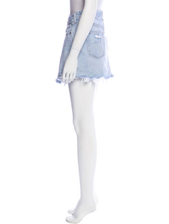 AGOLDE Distressed Accents Mini Skirt