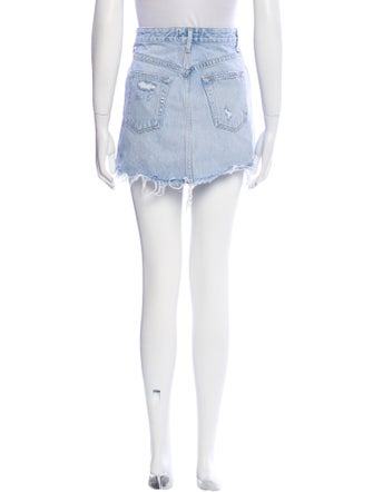 AGOLDE Distressed Accents Mini Skirt