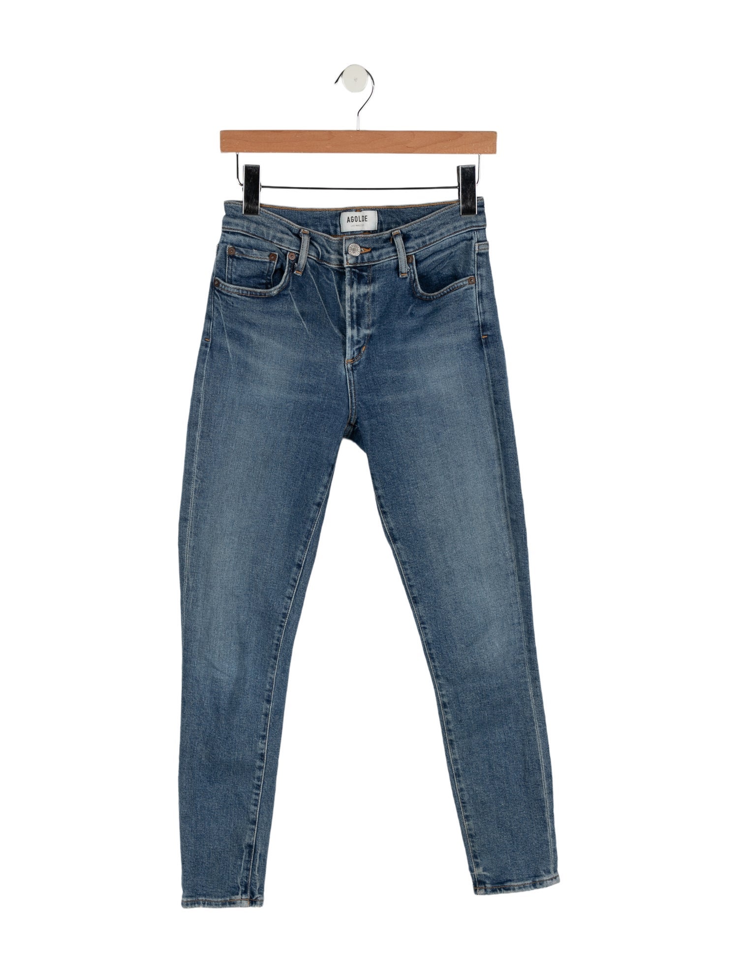 AGOLDE Mid-Rise Skinny Leg Jeans