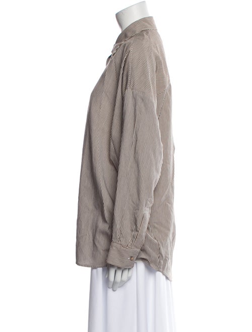 AGOLDE Printed Long Sleeve Button-Up Top