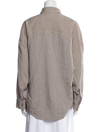 AGOLDE Printed Long Sleeve Button-Up Top