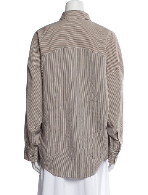 AGOLDE Printed Long Sleeve Button-Up Top