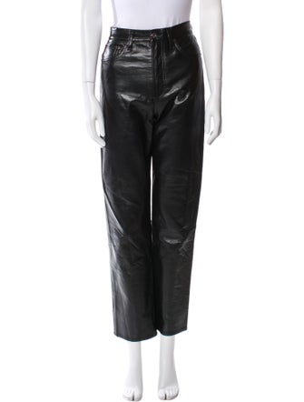 AGOLDE Leather Straight Leg Pants