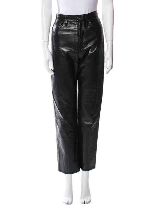 AGOLDE Leather Straight Leg Pants