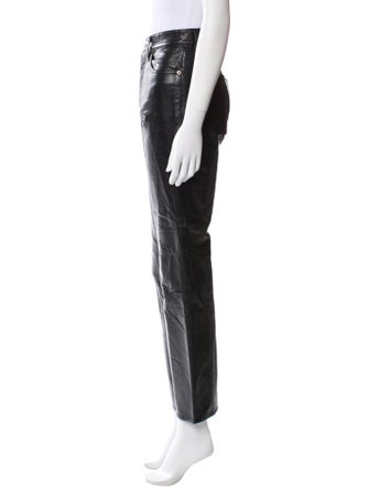 AGOLDE Leather Straight Leg Pants