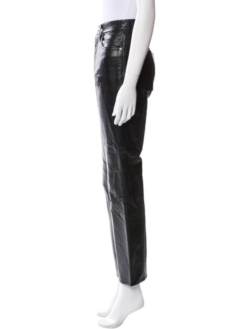 AGOLDE Leather Straight Leg Pants