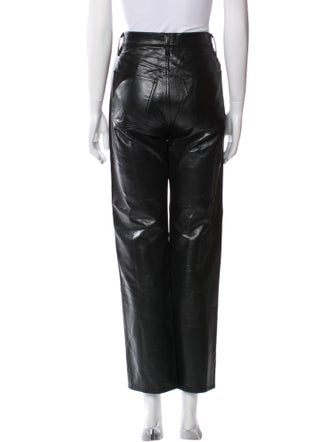 AGOLDE Leather Straight Leg Pants