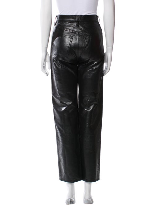 AGOLDE Leather Straight Leg Pants