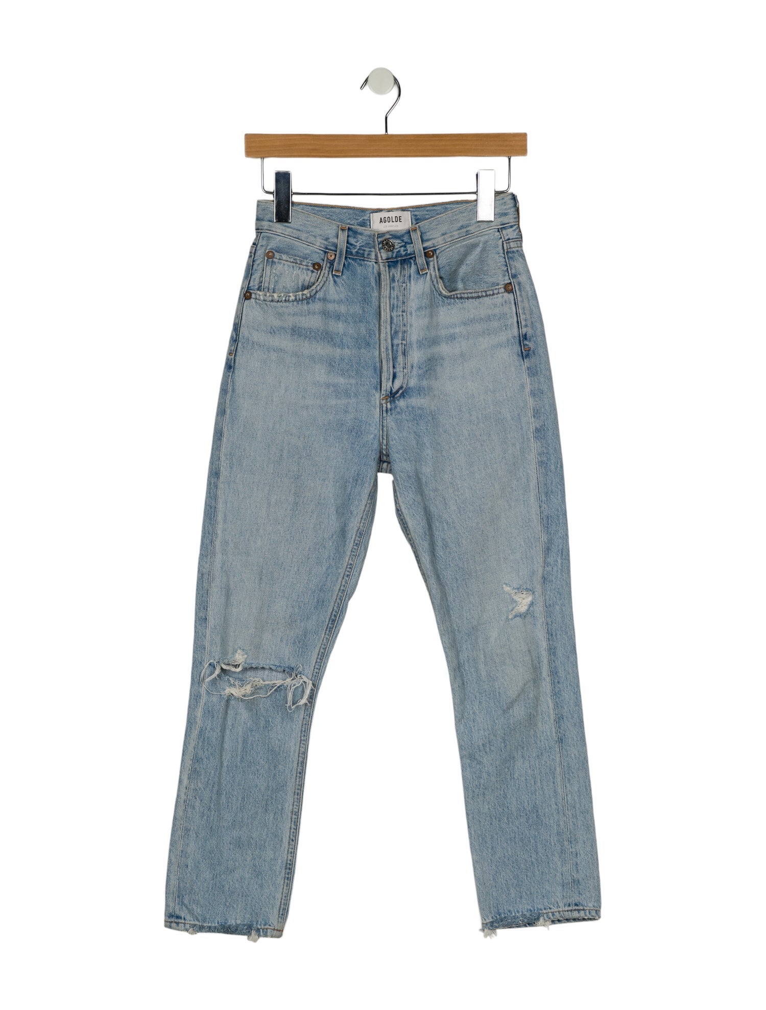 AGOLDE Mid-Rise Straight Leg Jeans