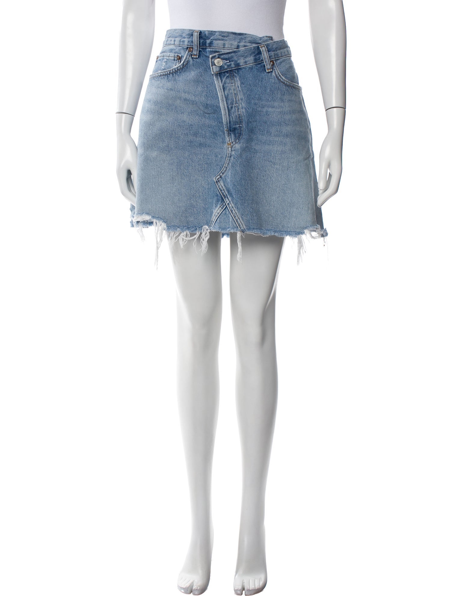 AGOLDE Distressed Accents Mini Skirt