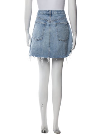 AGOLDE Distressed Accents Mini Skirt