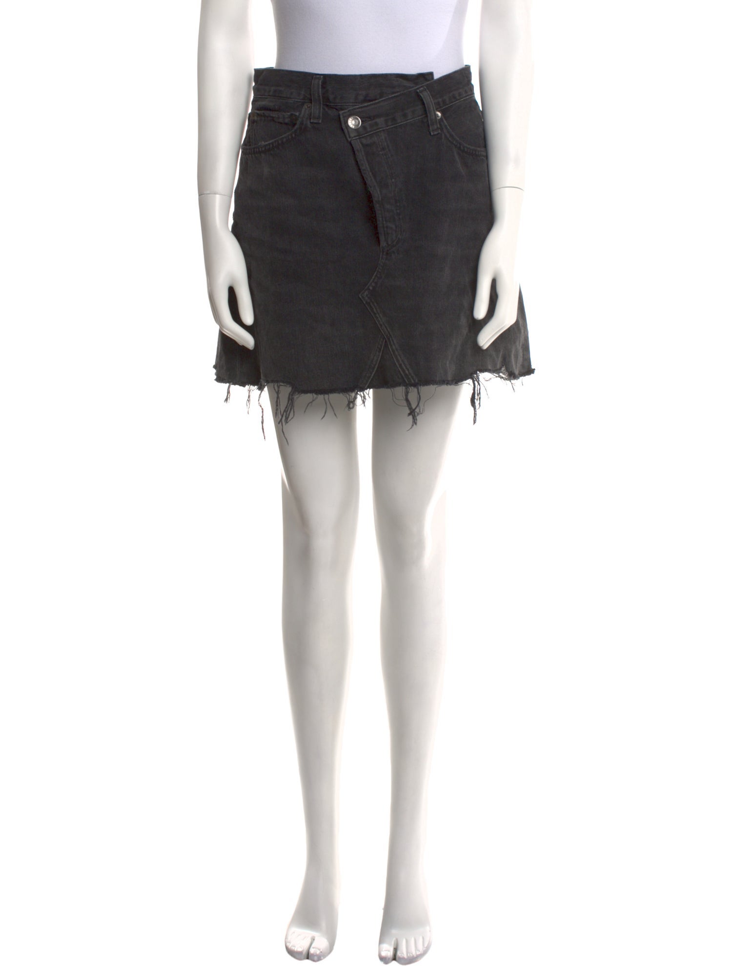 AGOLDE Distressed Accents Mini Skirt