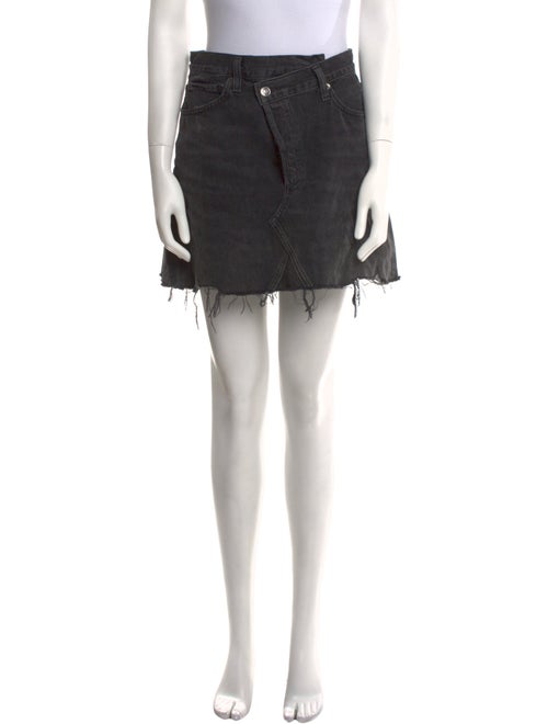 AGOLDE Distressed Accents Mini Skirt