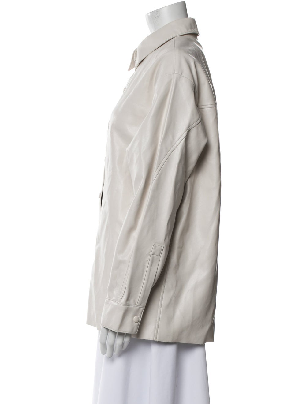 Agolde Jacket Neutrals Pointed Collar Patch Pocke… - image 2