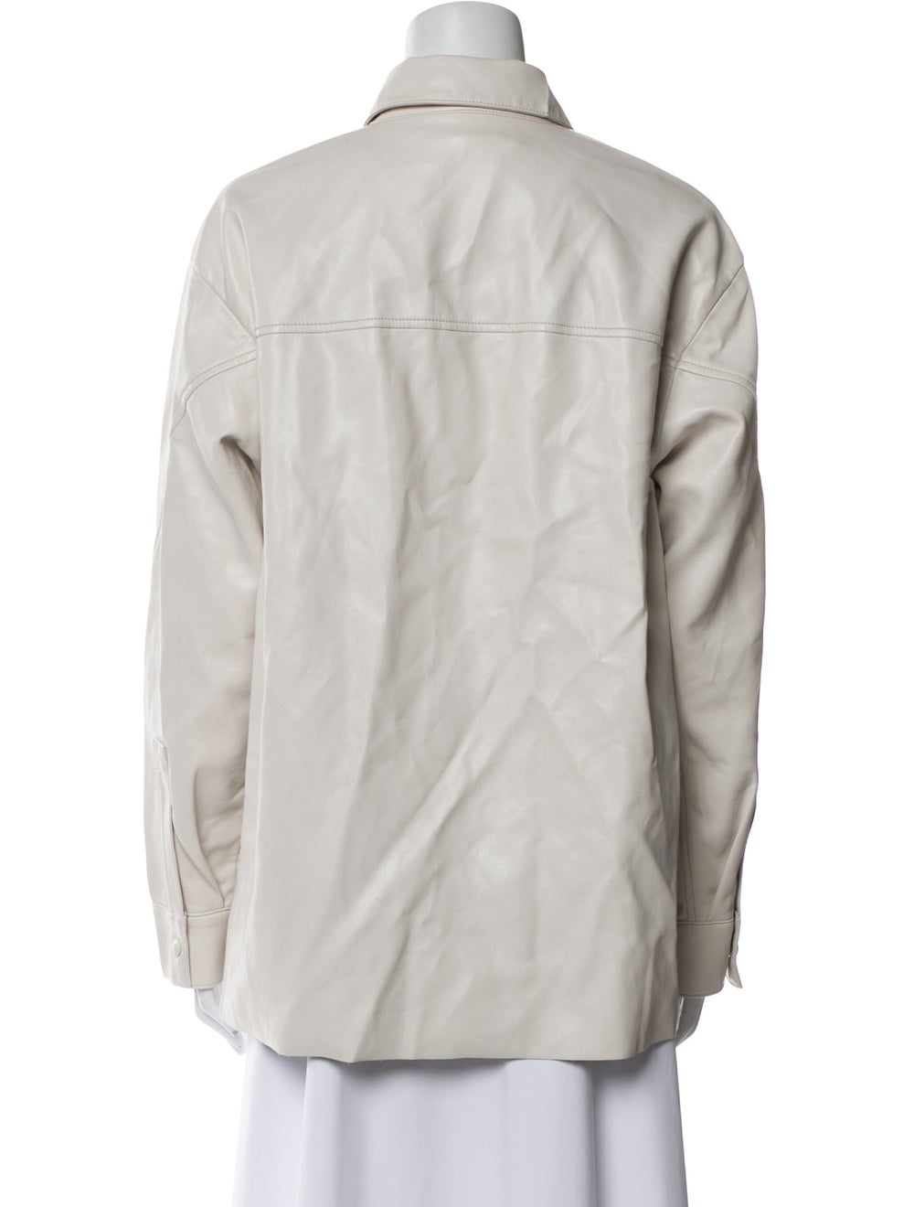 Agolde Jacket Neutrals Pointed Collar Patch Pocke… - image 3