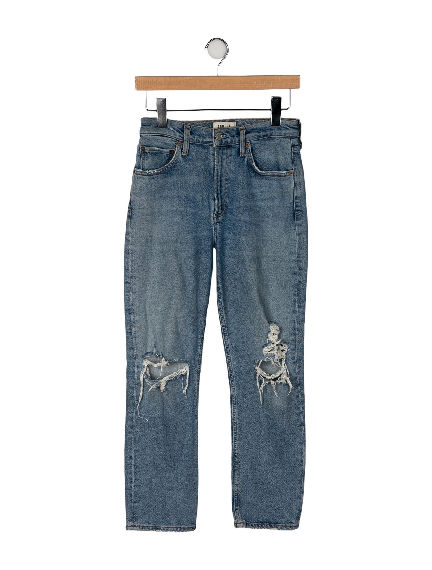AGOLDE Mid-Rise Straight Leg Jeans