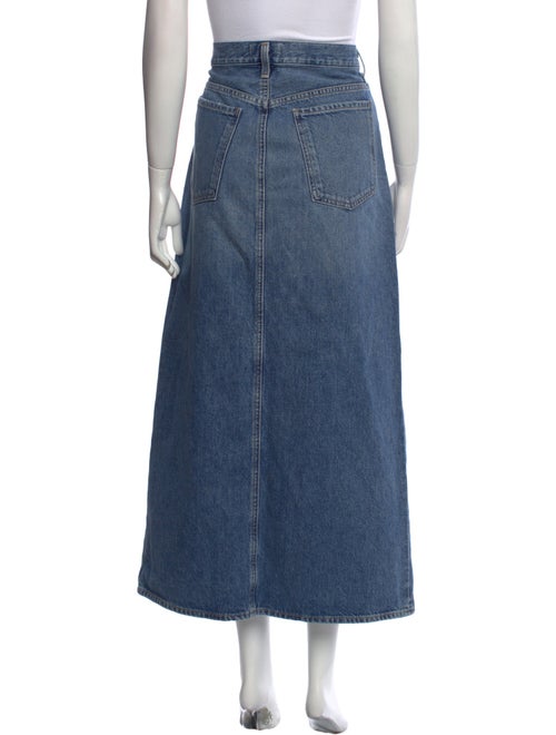 AGOLDE Distressed Accents Midi Length Skirt