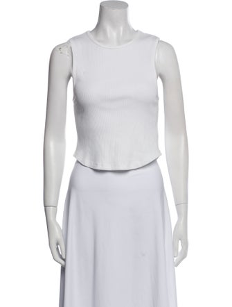 AGOLDE Crew Neck Sleeveless Crop Top