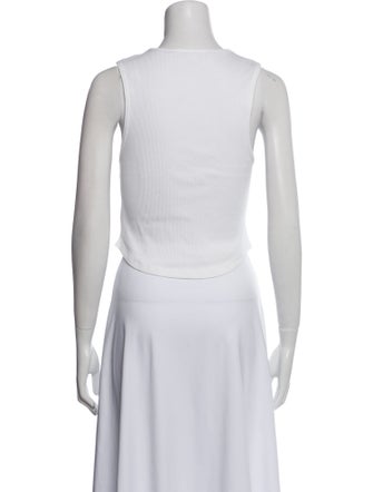 AGOLDE Crew Neck Sleeveless Crop Top