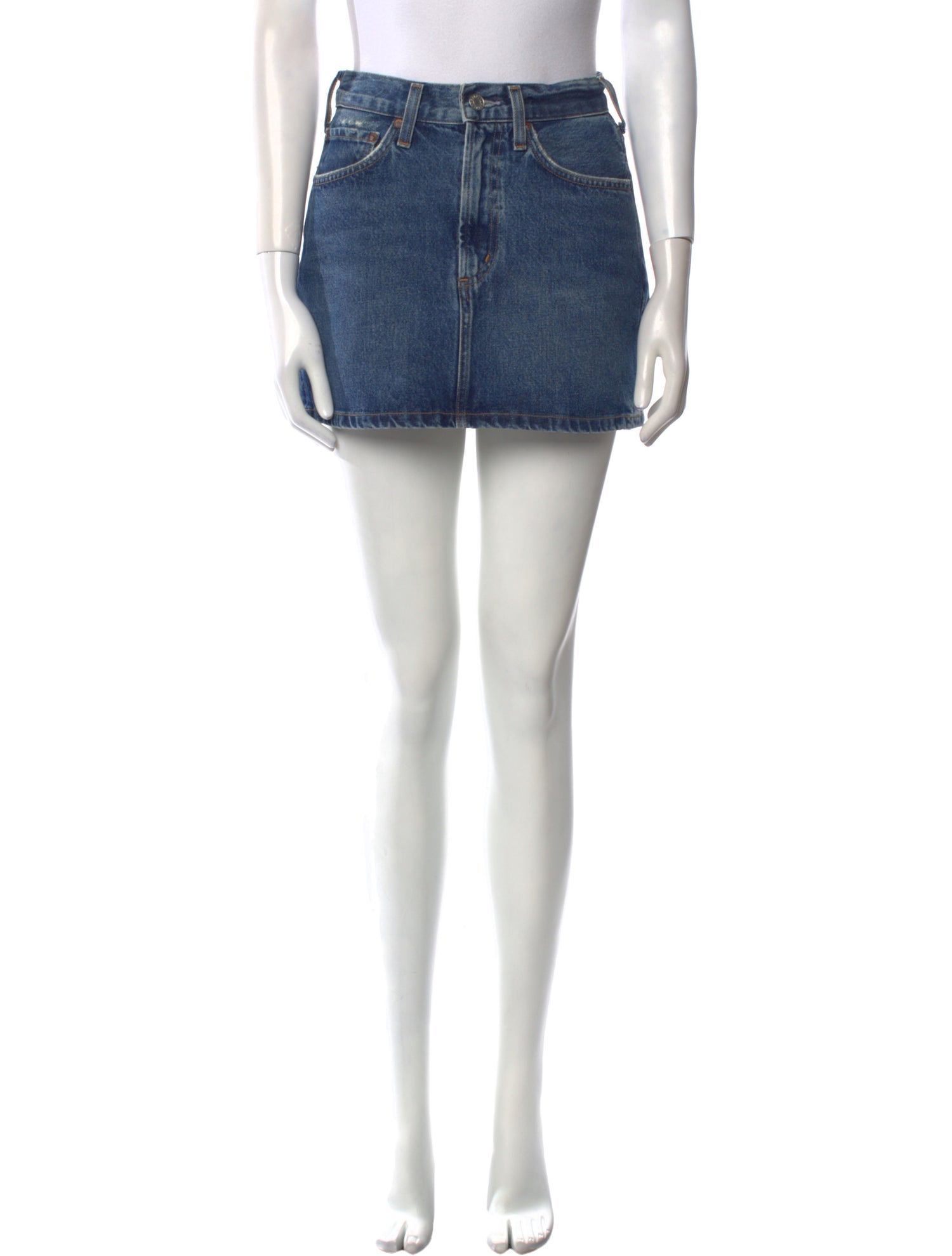AGOLDE Distressed Accents Mini Skirt