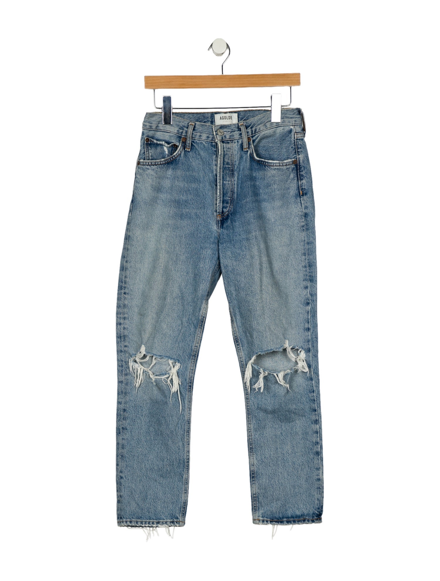 AGOLDE Mid-Rise Straight Leg Jeans