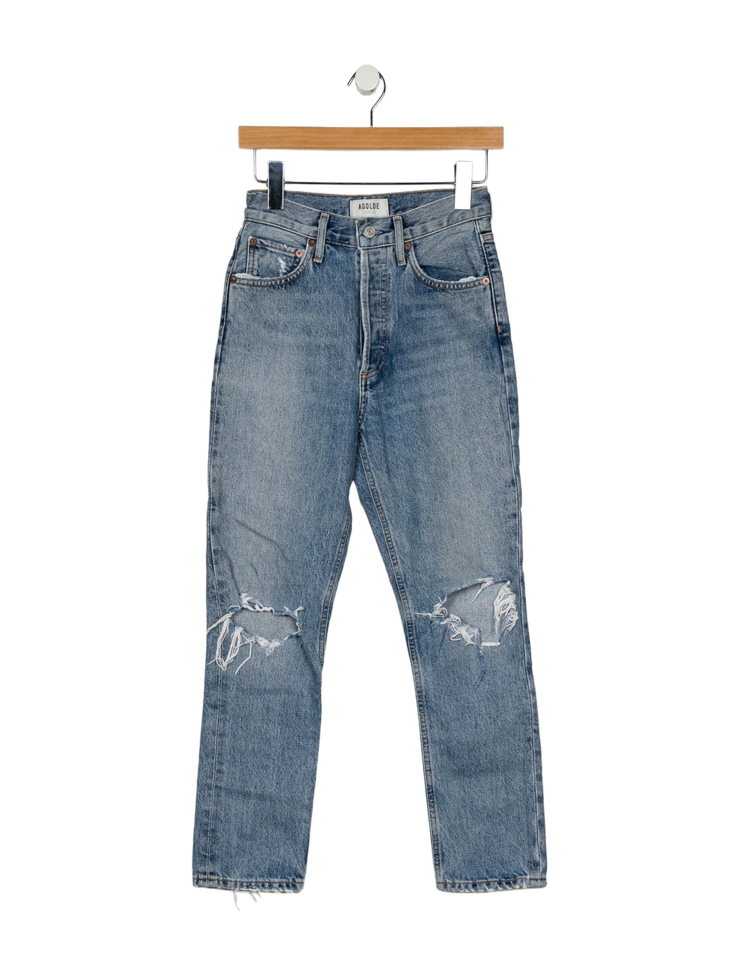 AGOLDE Mid-Rise Straight Leg Jeans