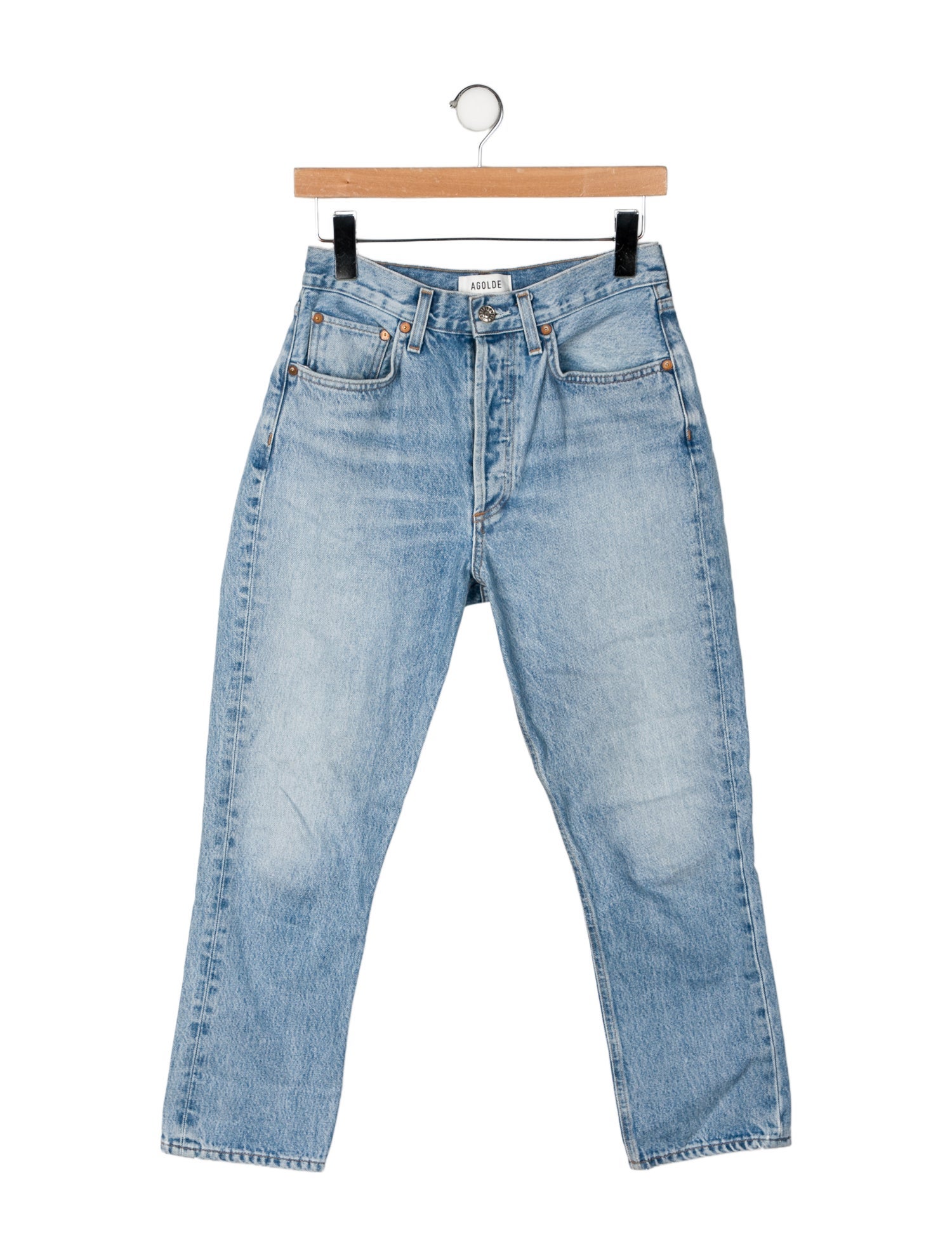 AGOLDE Mid-Rise Straight Leg Jeans
