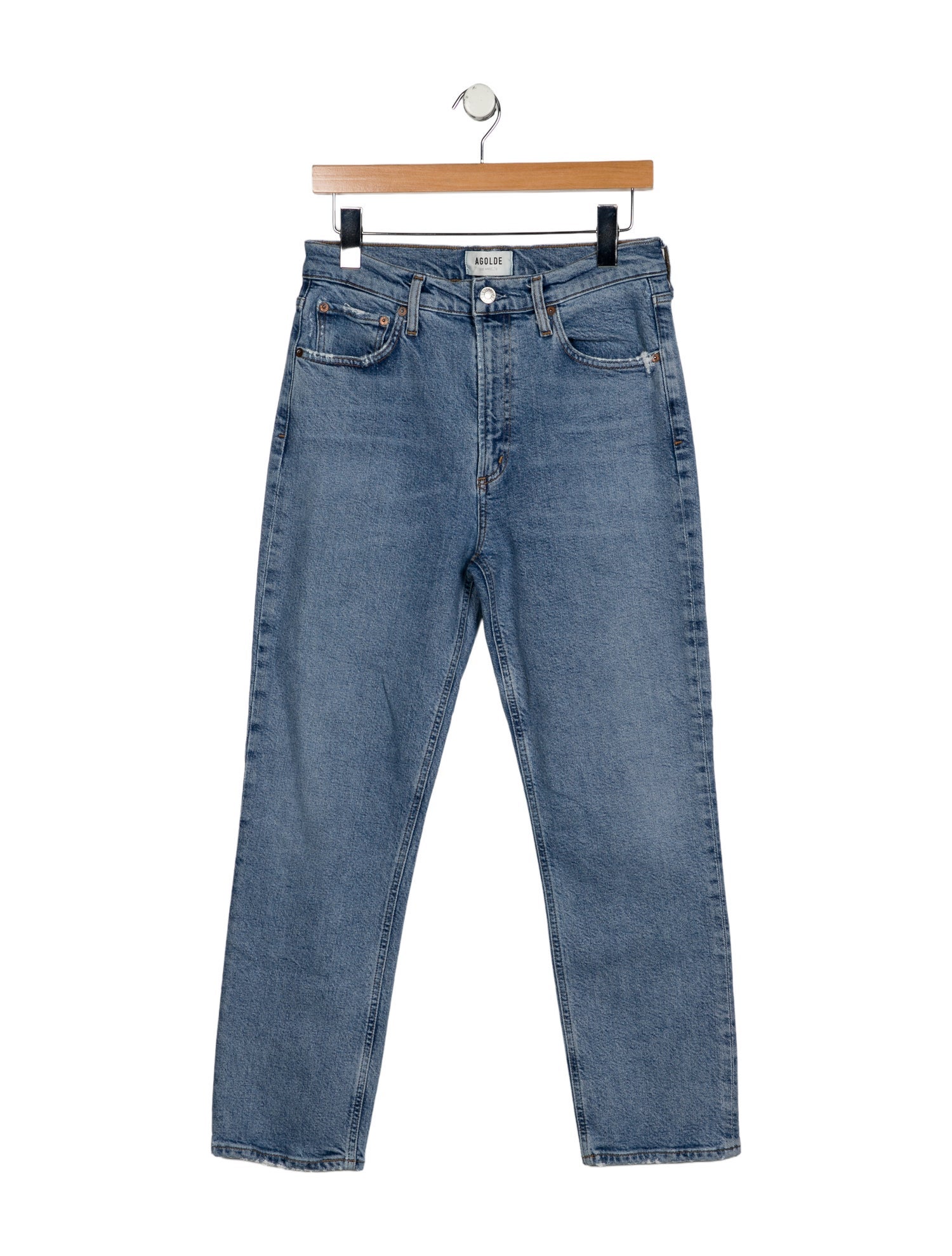 AGOLDE Mid-Rise Straight Leg Jeans
