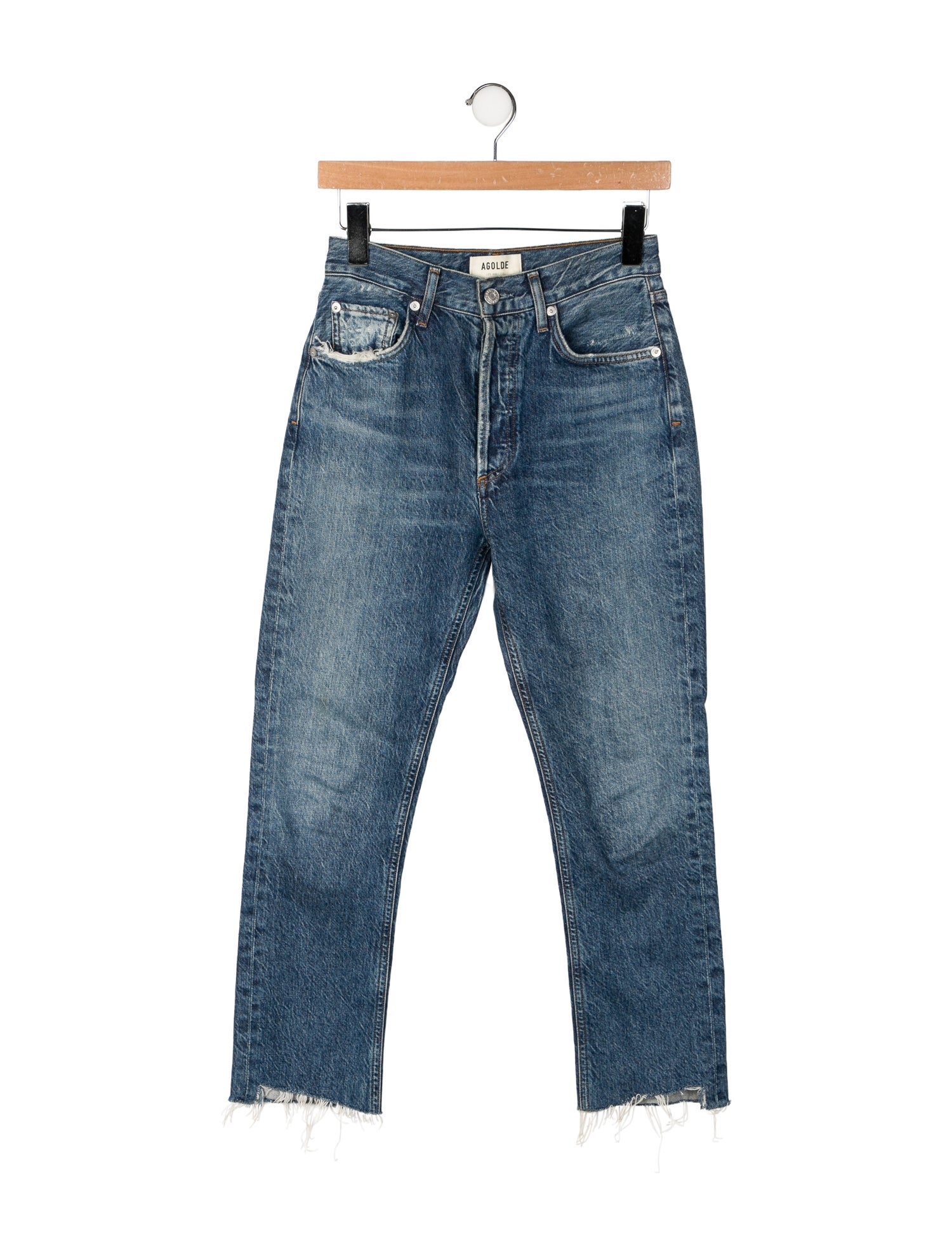 AGOLDE Mid-Rise Straight Leg Jeans