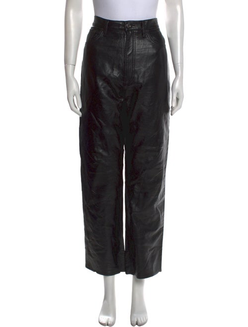 AGOLDE Leather Straight Leg Pants
