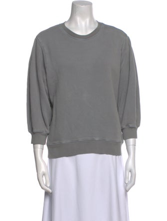 AGOLDE Crew Neck Three-Quarter Sleeve Sweatshirt