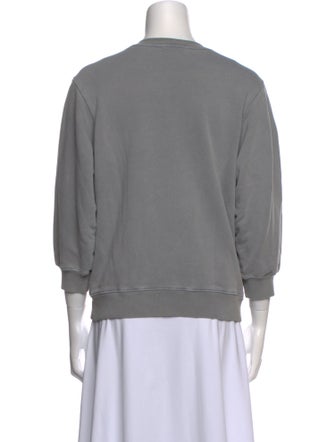 AGOLDE Crew Neck Three-Quarter Sleeve Sweatshirt