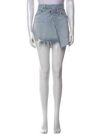 AGOLDE Distressed Accents Mini Skirt