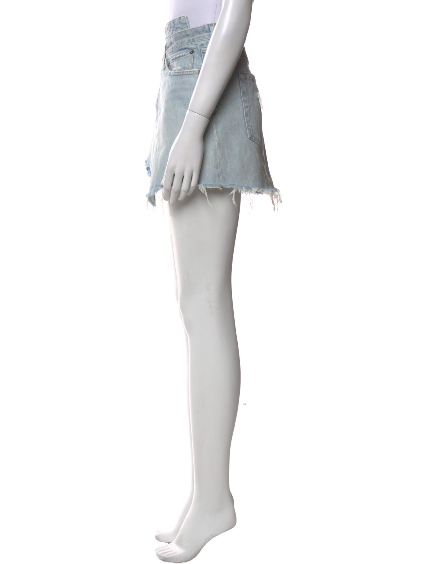 AGOLDE Distressed Accents Mini Skirt