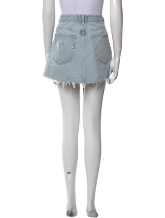 AGOLDE Distressed Accents Mini Skirt